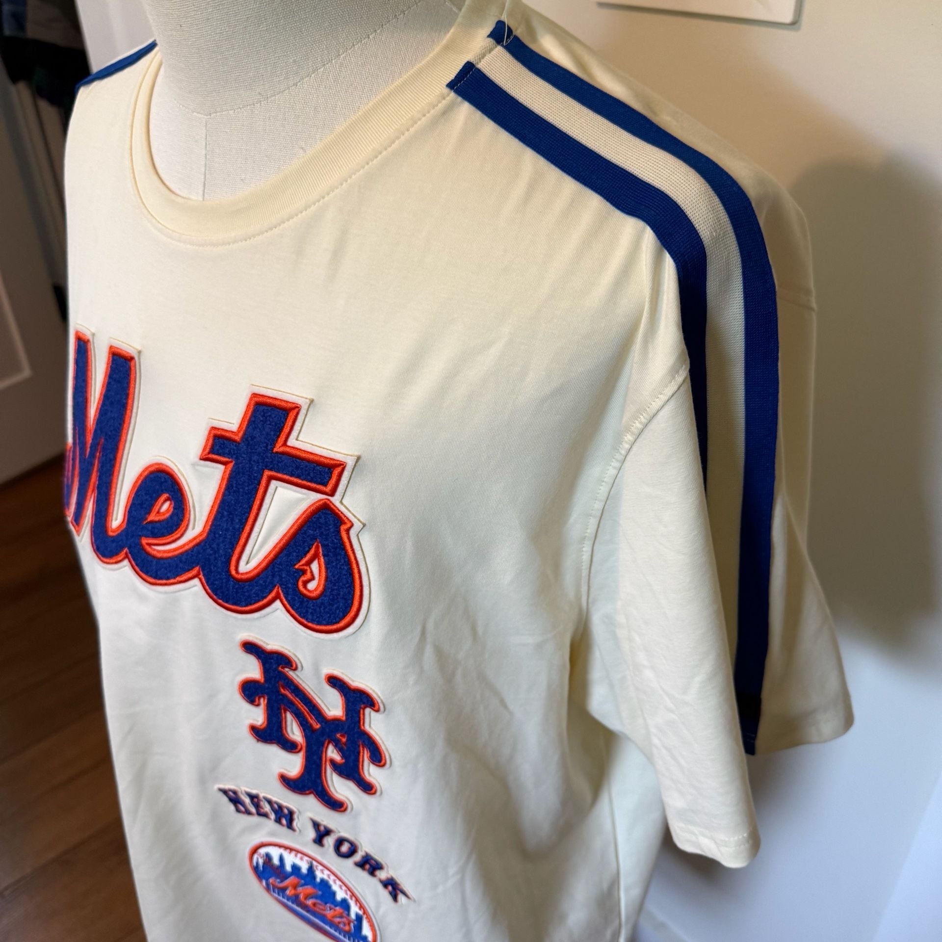 Pro Standard New York Mets Cooperstown Collection Cream Patch T-Shirt Size 2XL 4