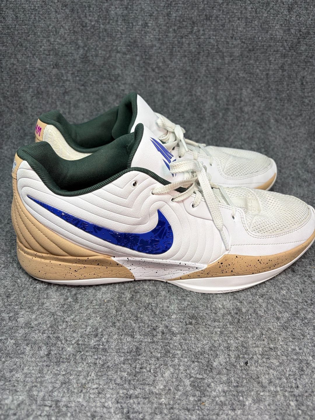 Nike Ja 2 In The Woods Mens Size 14-White Astronomy Blue Hemp FD7328 101 GUC 3