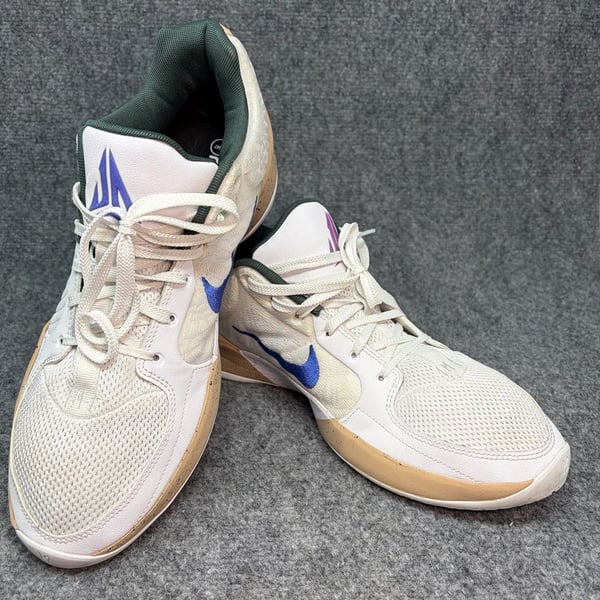 Nike Ja 2 In The Woods Mens Size 14-White Astronomy Blue Hemp FD7328 101 GUC