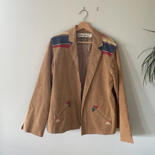 Vintage Adolph Schuman EXP Jeans Western Suede Jacket Size L