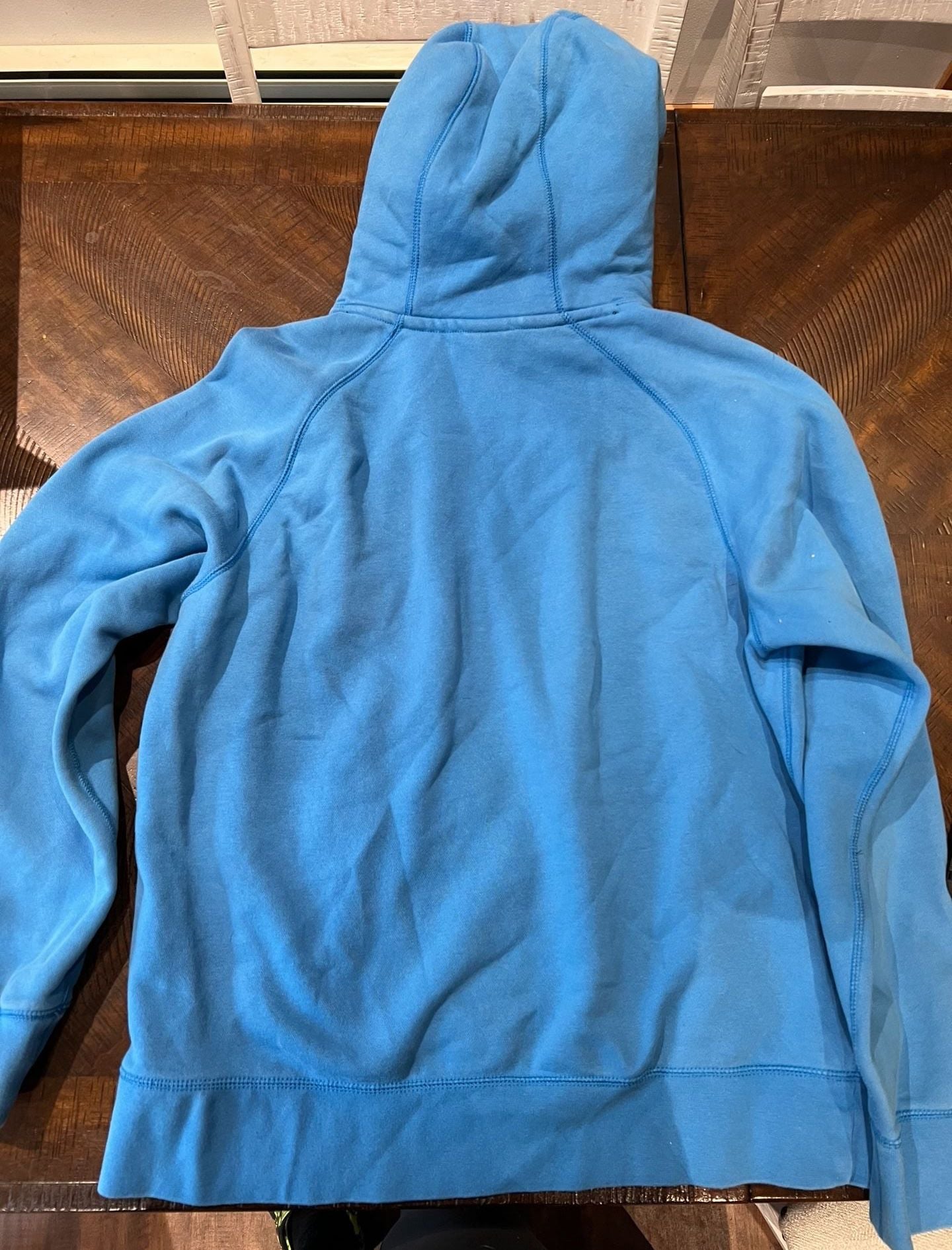 Nike Big Logo Striped Graphic Pullover Hoodie Blue Size XL 4