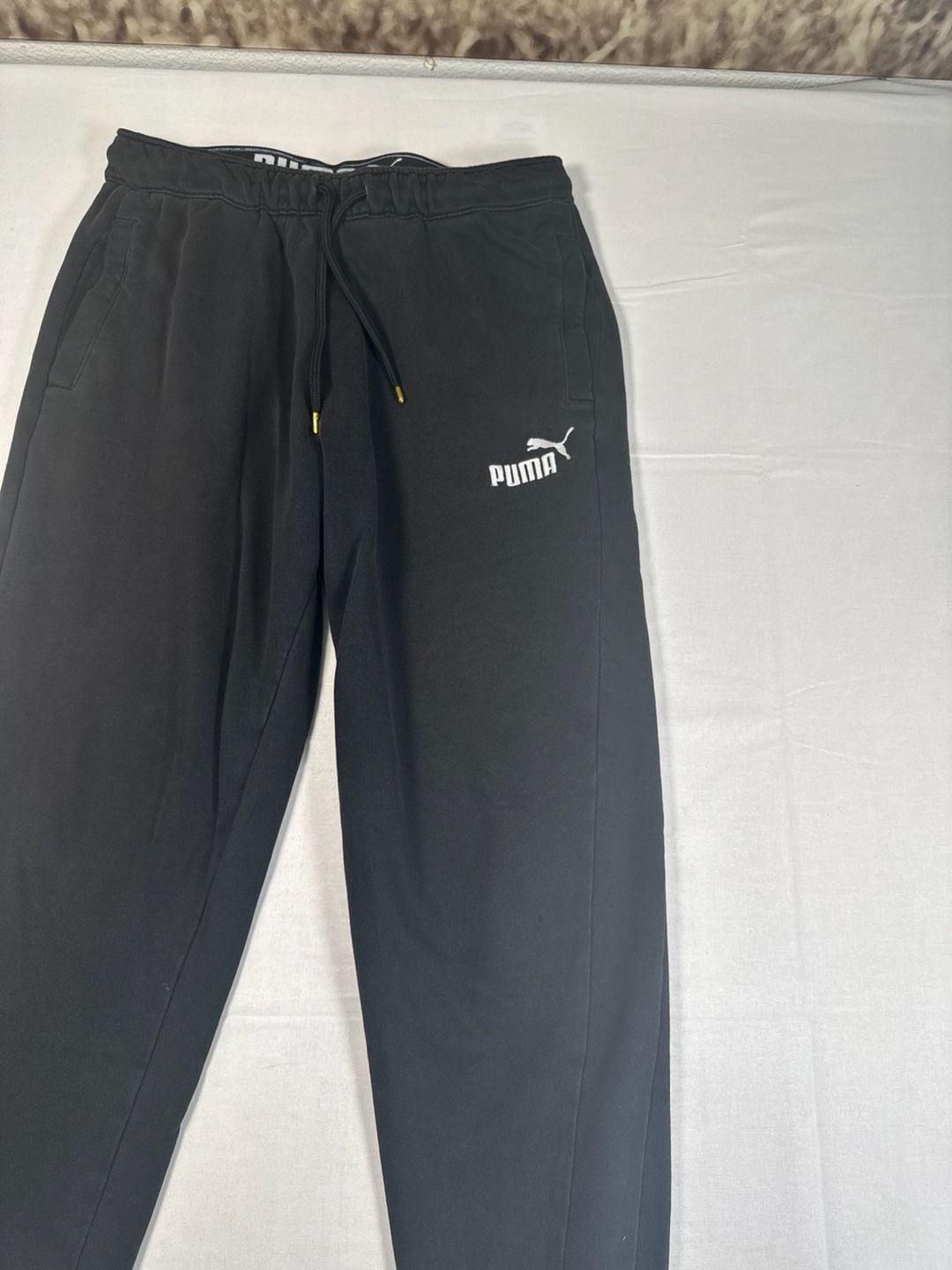 Puma Essentials Logo Men's Fleece Joggers Black Size M 3
