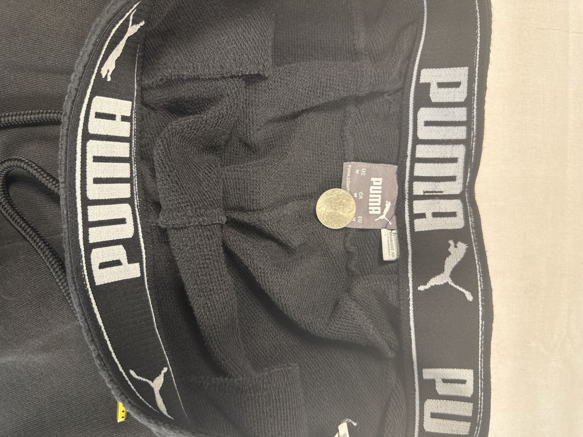 Puma Essentials Logo Men's Fleece Joggers Black Size M 4
