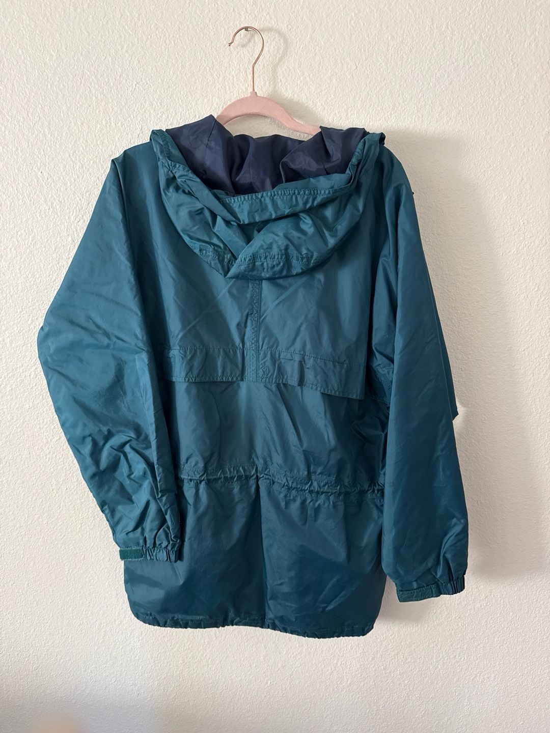 Vintage Helly Hansen Packable Jacket S Blue Windbreaker Zip Pockets Lined Hooded 6