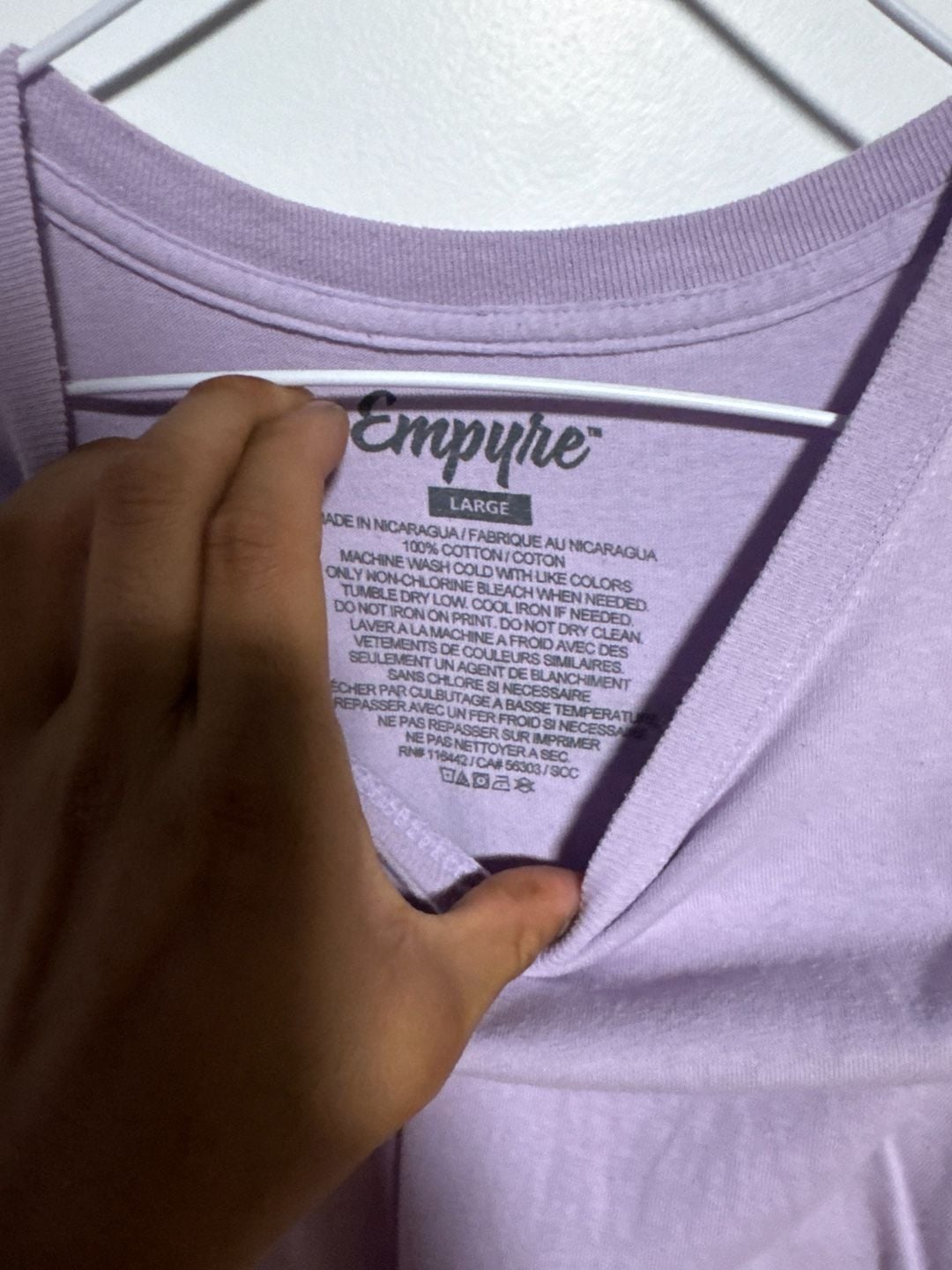 Empyre Heartbreaker Crying Face Purple T-Shirt Size Large 3