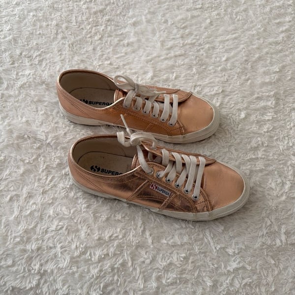 Superga 2750 Cotmetu Rose Gold Metallic Sneakers