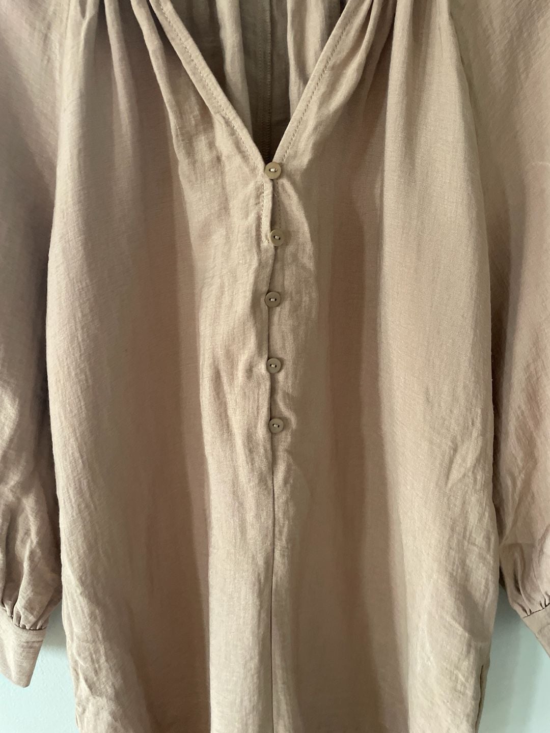 Treasure & Bond Long Sleeve Button Front Romper Size XS 4