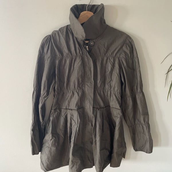 Ad:hoc Le Collezioni Funnel Neck Peplum Jacket Size M