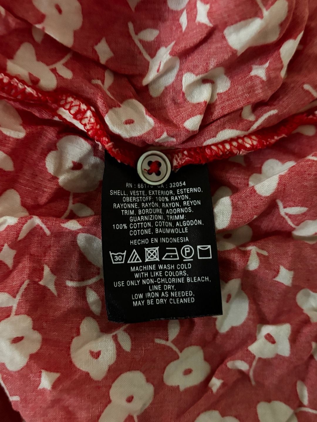 Maeve by Anthropologie Red Floral Button-Down Sleeveless Top, Size 0 4