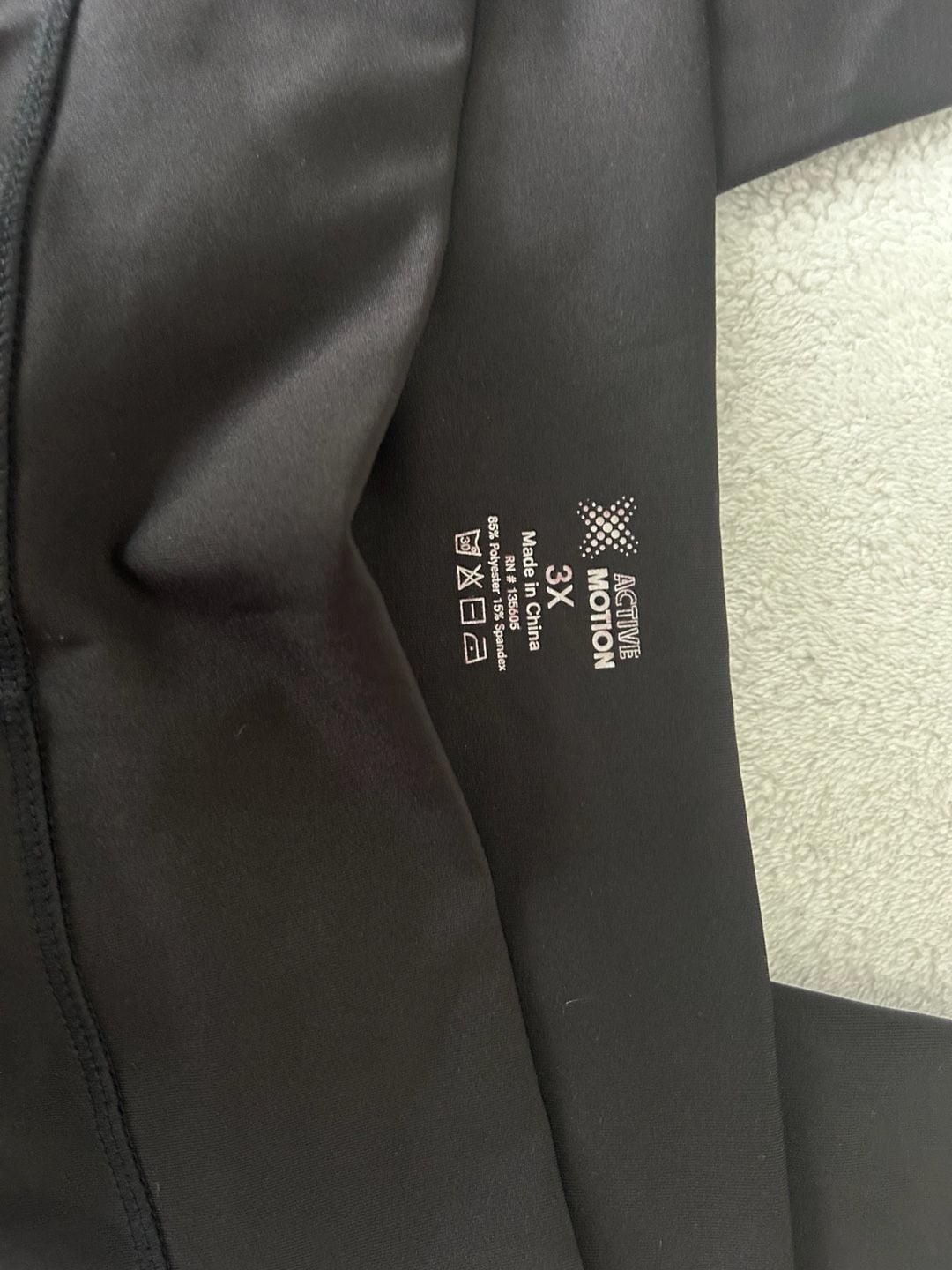 Active Motion Black High-Rise Athletic Leggings with Pockets, Size 3X 2