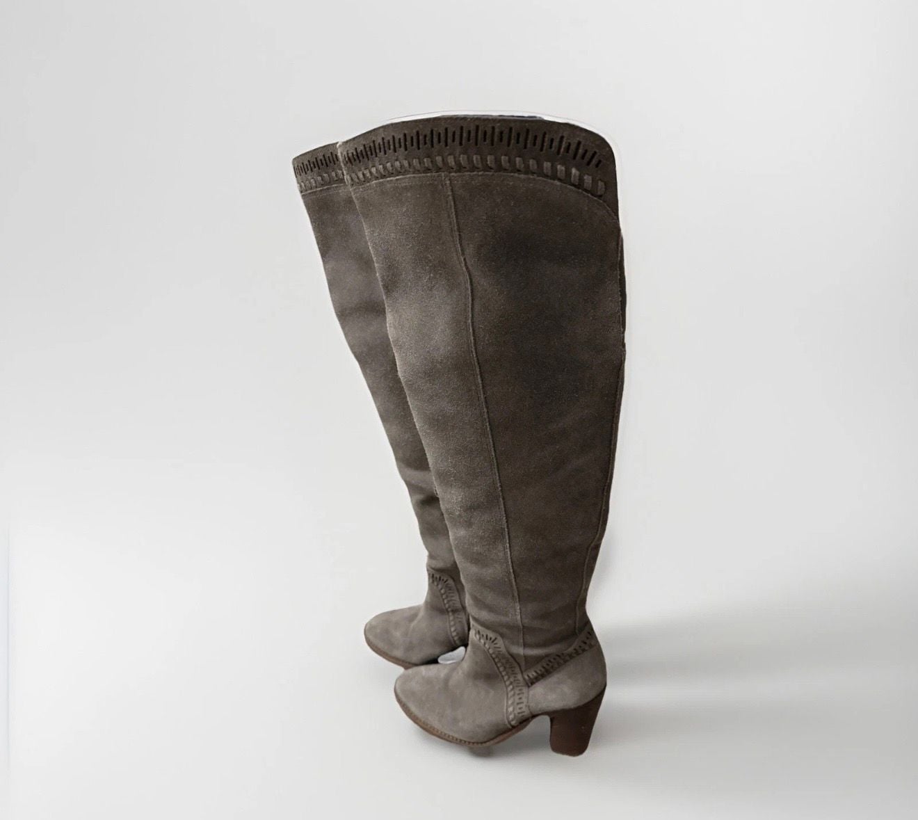 Vince Camuto Madolee Grey Suede Over The Knee Boots Size 9M 3