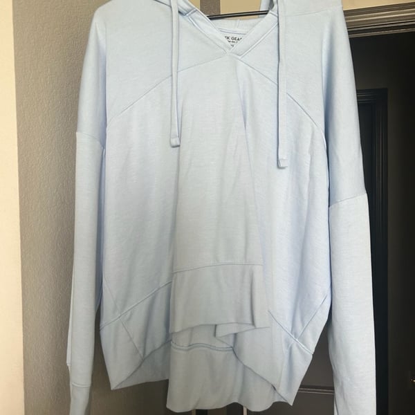 Tek Gear On-the-Go Gear Light Blue V-Neck Pullover Hoodie XXL