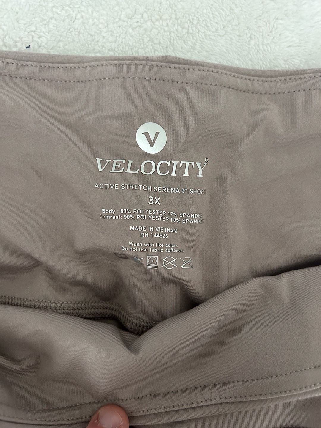 Velocity Serena 9" Active Stretch Shorts with Pockets Size 3X Mauve 2
