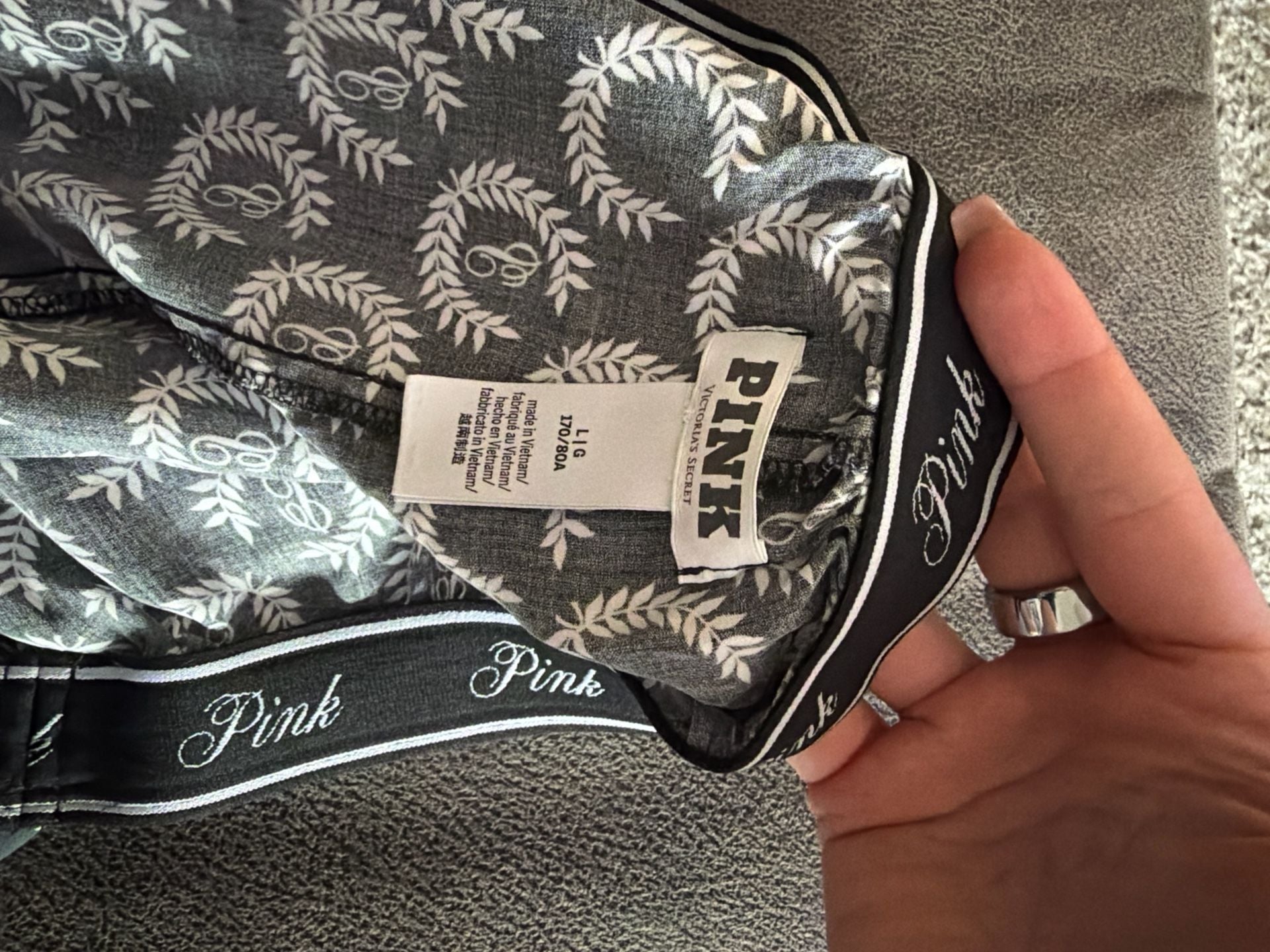 Victoria's Secret & PINK Pajama Sleep Shorts Bundle, Striped & Logo Print Size L 7