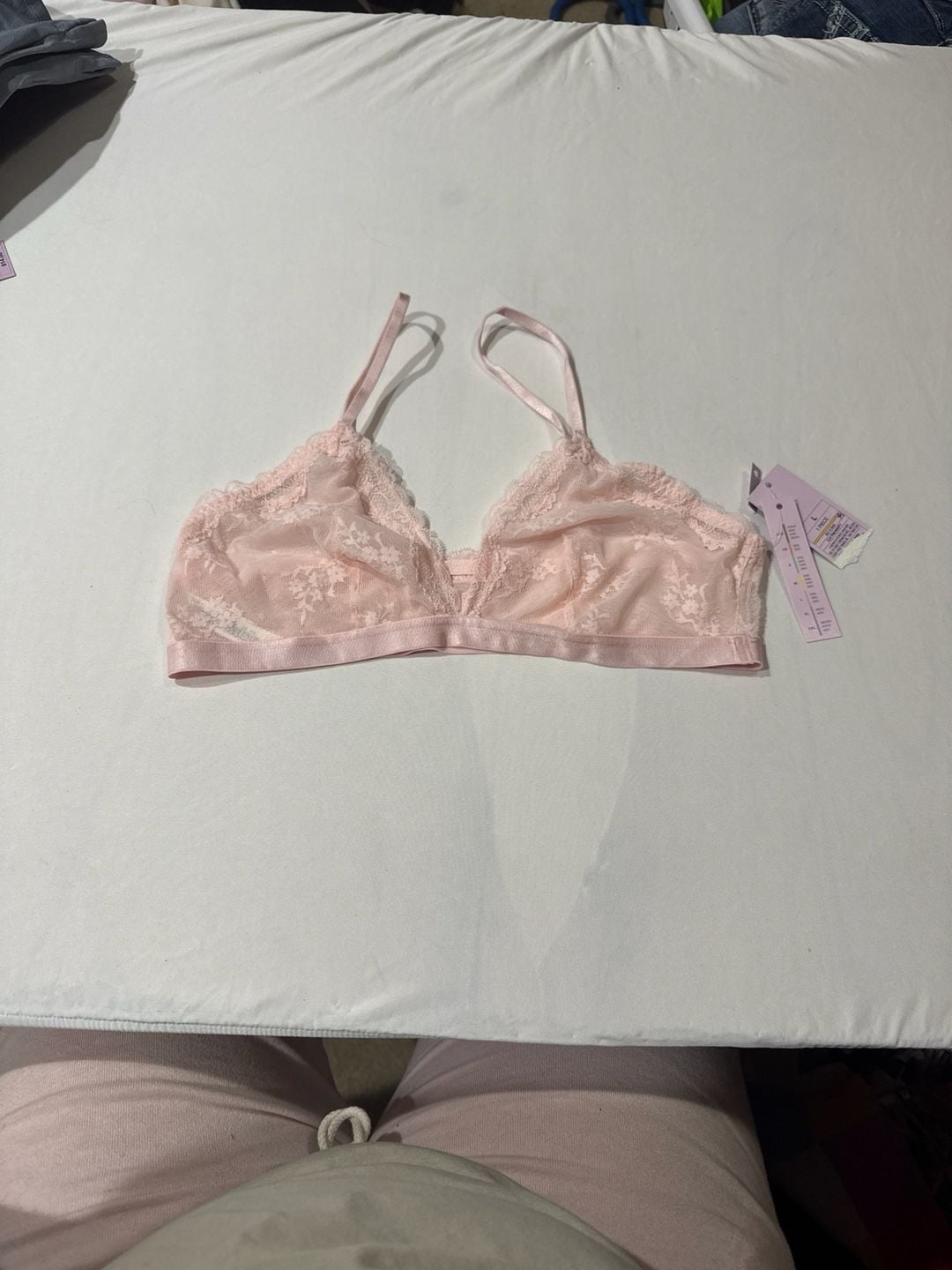 Wild Fable Lace Triangle Bralette Clay Pink Size L
D2 1