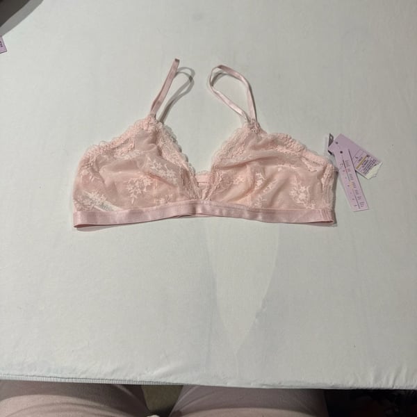 Wild Fable Lace Triangle Bralette Clay Pink Size L
D2