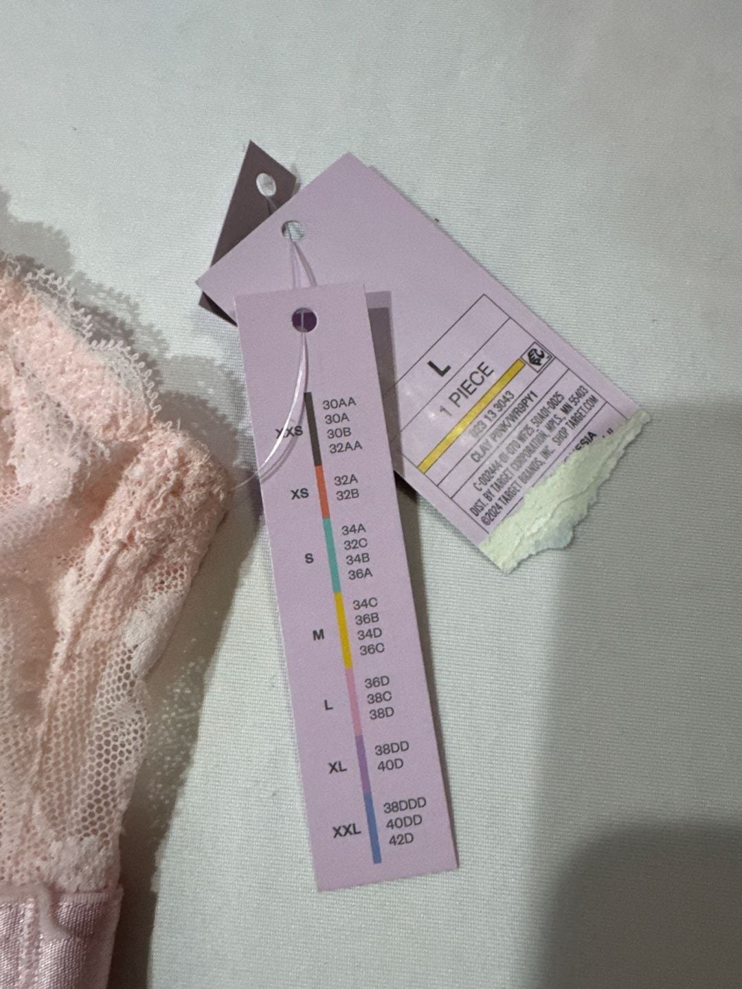 Wild Fable Lace Triangle Bralette Clay Pink Size L
D2 2
