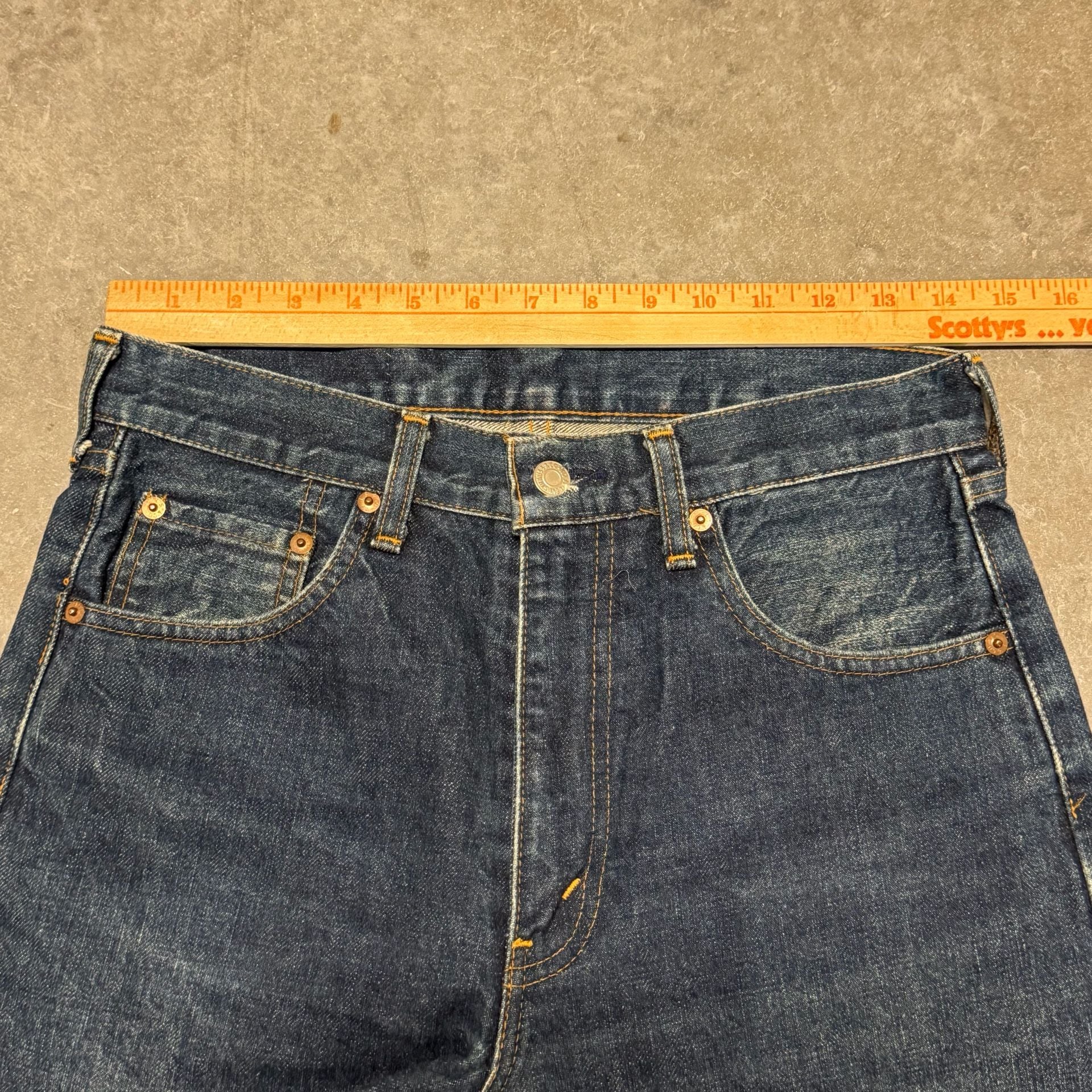 Vintage Levi's 502 XX Big E Selvedge Red Line Denim Jeans W30 L34 8