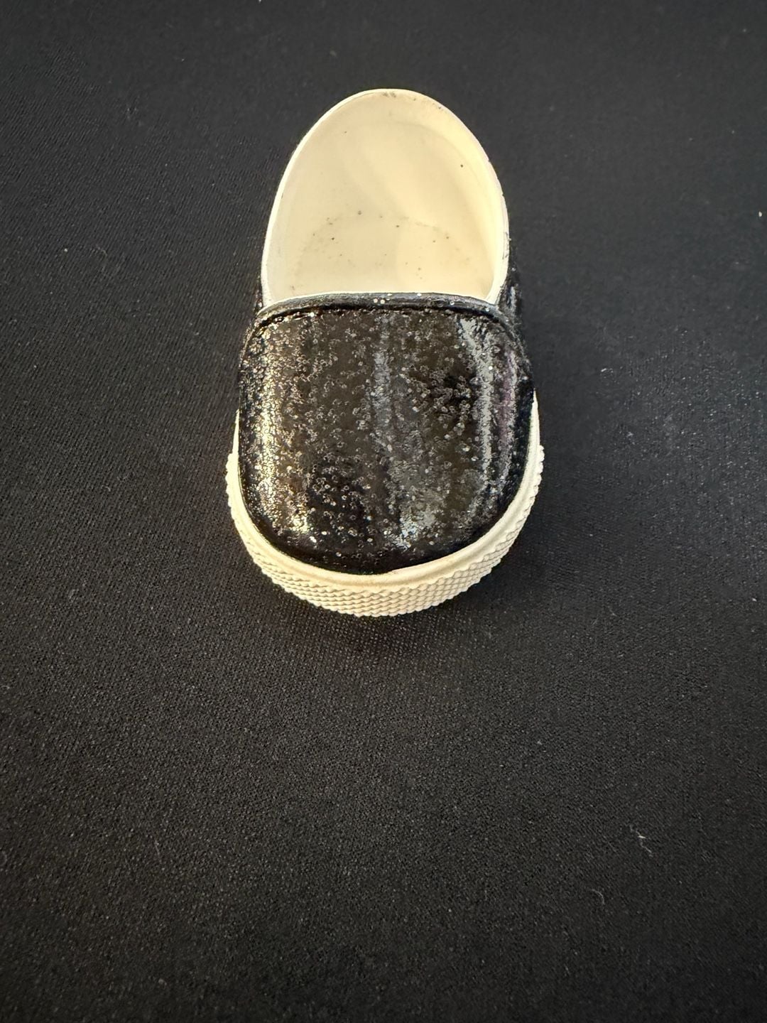 American Girl Black Glitter Slip-On Replacement Shoe for 18-inch Dolls 2