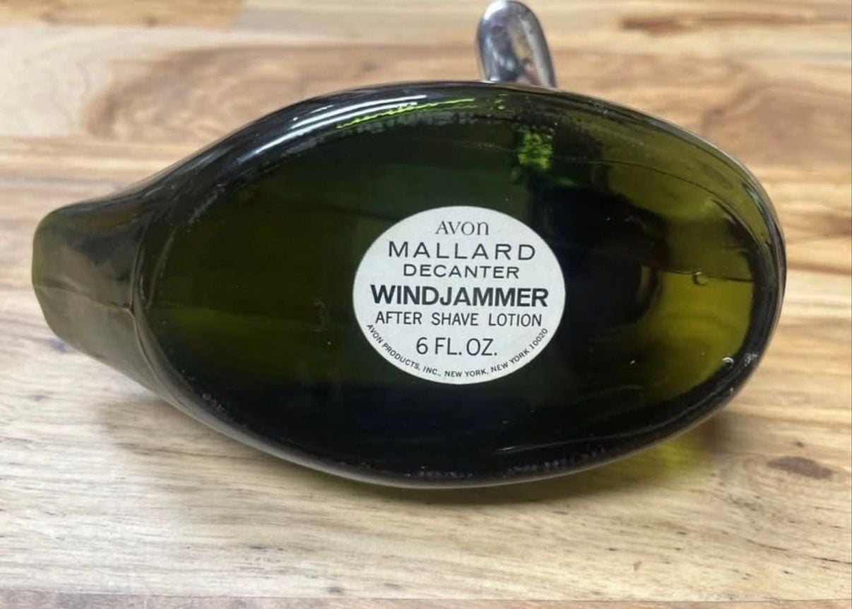 Vintage Avon Mallard Duck Decanter Windjammer After Shave 6 oz 3