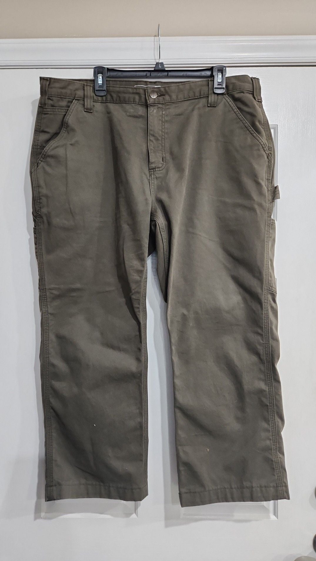 Carhartt Relaxed Fit Carpenter Work Pants 40x30 Moss Green 2