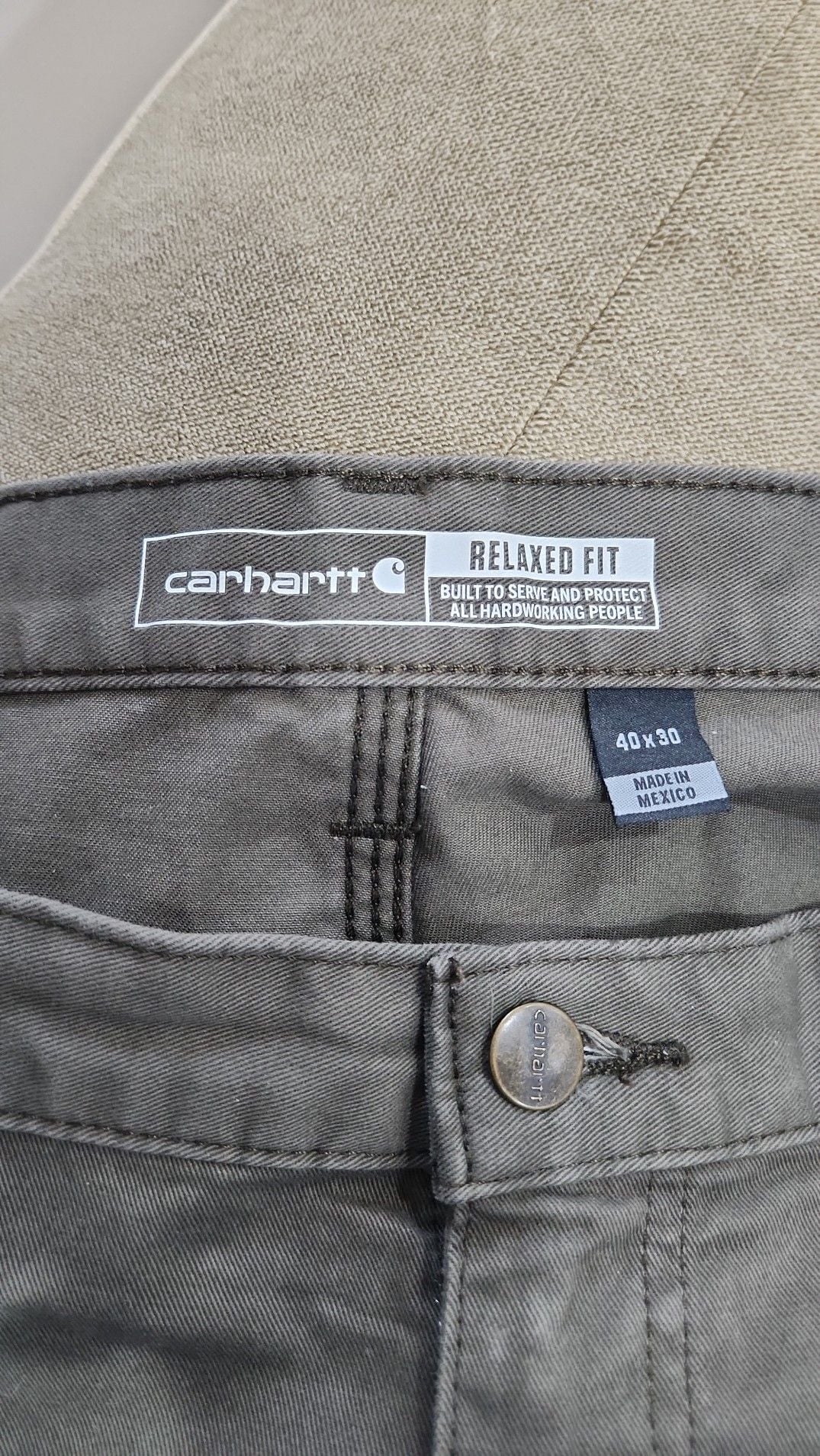 Carhartt Relaxed Fit Carpenter Work Pants 40x30 Moss Green 11