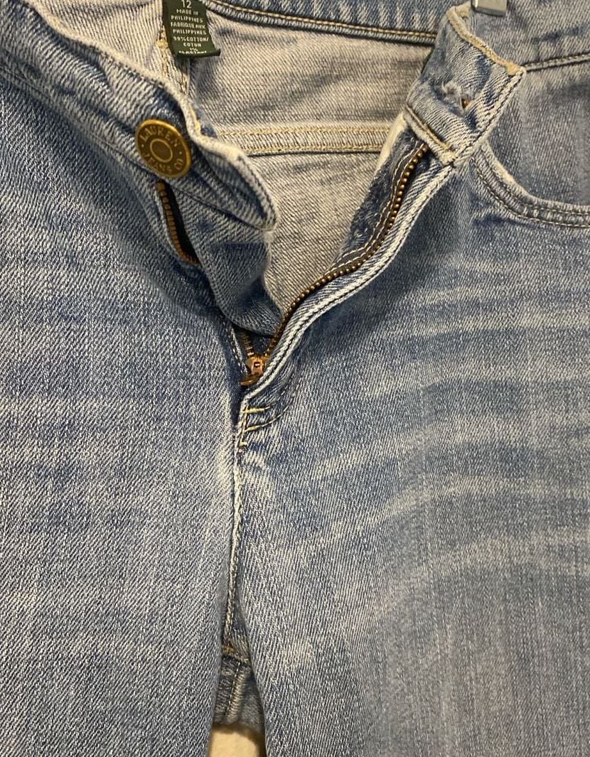 Lauren Ralph Lauren Modern Straight Leg Jeans Size 12 Blue Denim 7