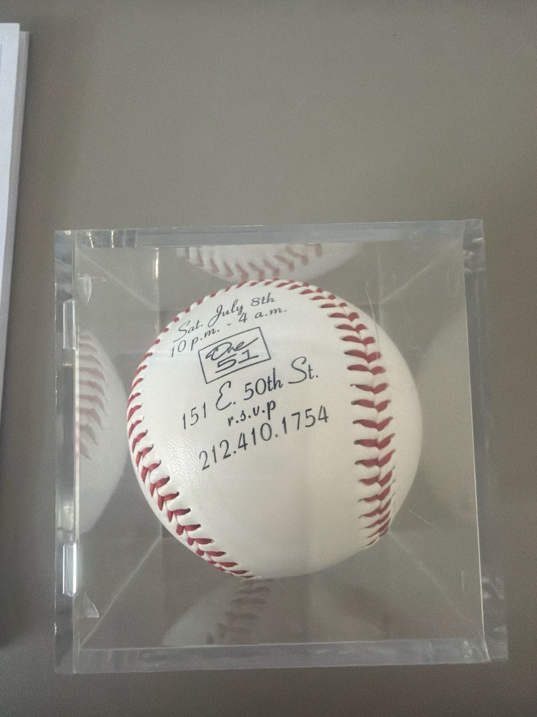 Derek Jeter Signed 26th Birthday Party Invitation Baseball One 51 NYC Rare Memorabilia 3
