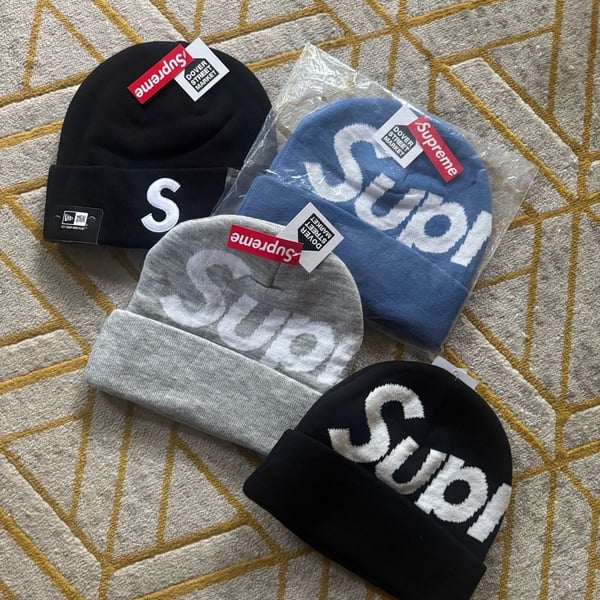 Supreme Big Logo and New Era S Logo Beanie Collection - Set of 4