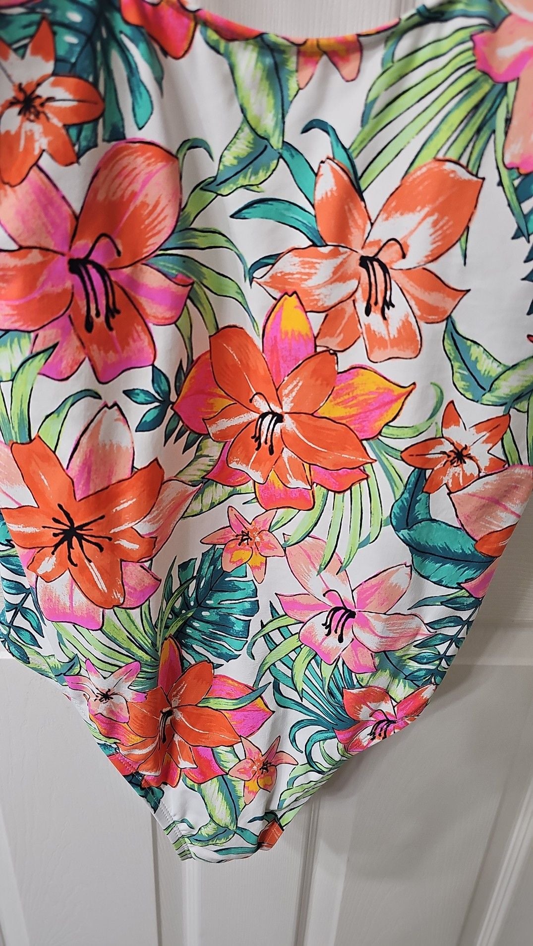 Decree Women's Tropical Floral Print One-Piece Swimsuit Size XL 2