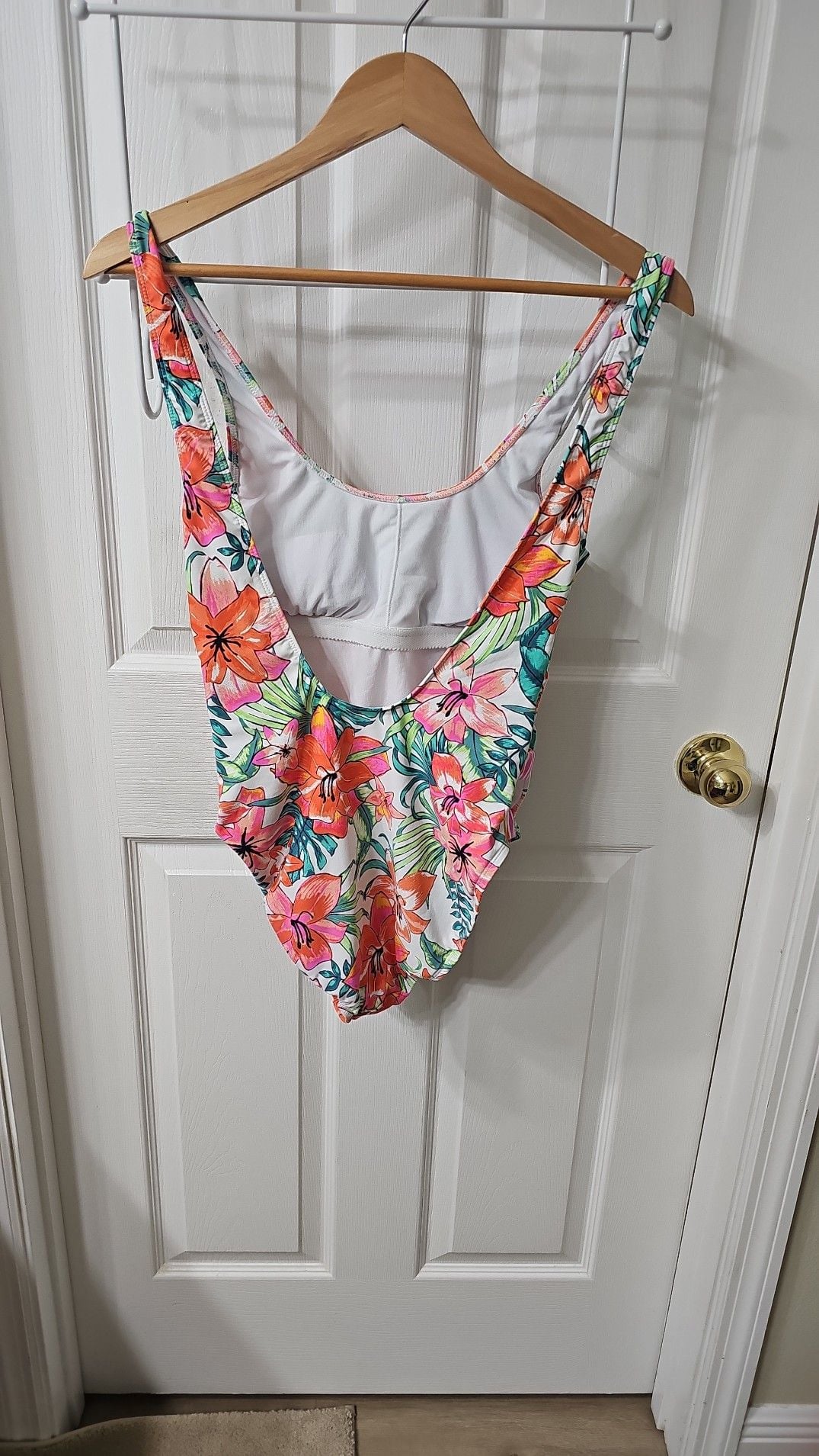 Decree Women's Tropical Floral Print One-Piece Swimsuit Size XL 4