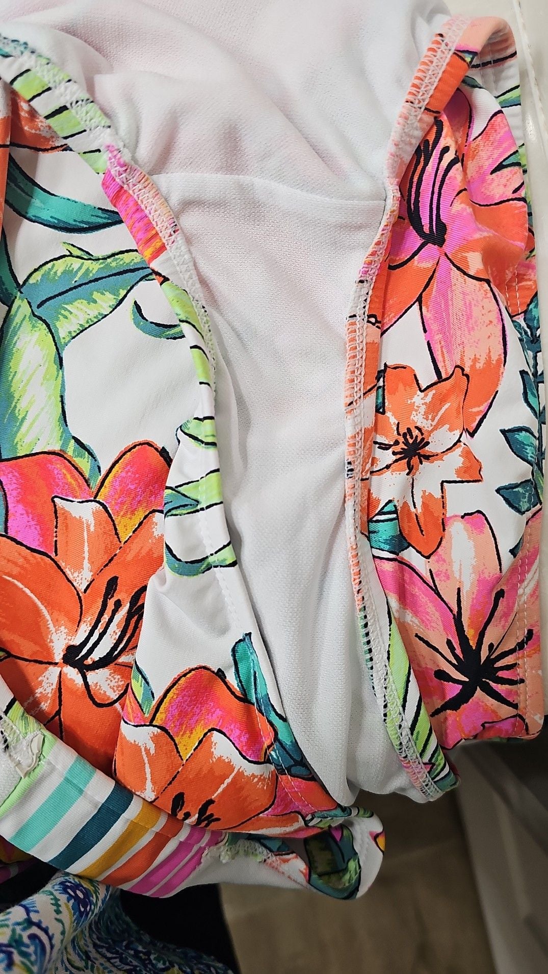 Decree Women's Tropical Floral Print One-Piece Swimsuit Size XL 5