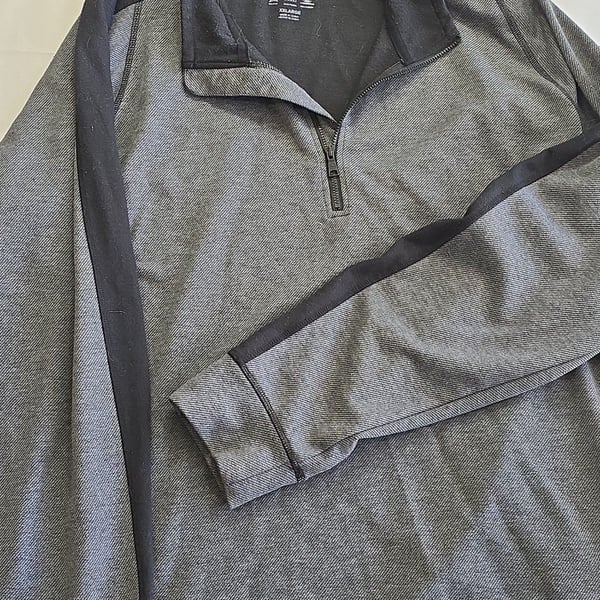 Hawke & Co Sport Pro-Flex 1/4 Zip Pullover Grey Black XXL