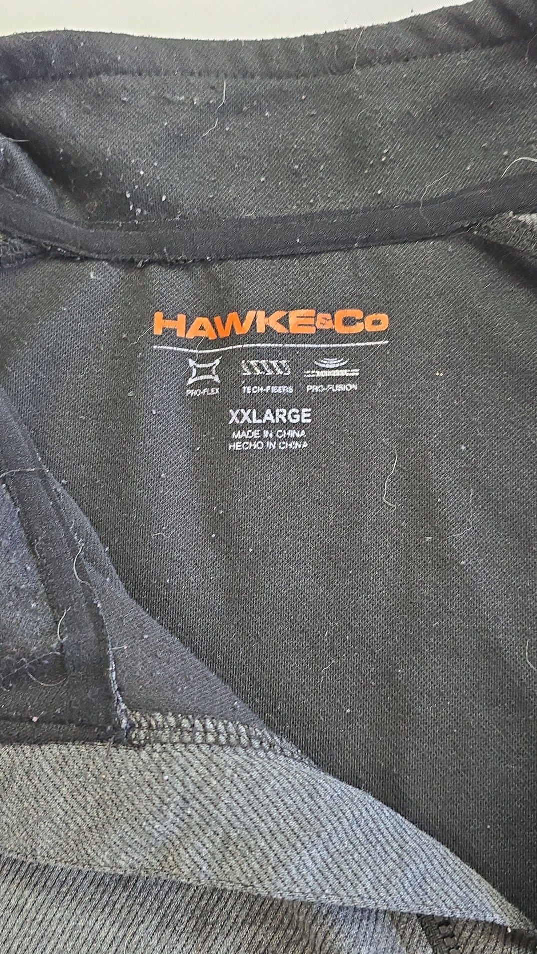 Hawke & Co Sport Pro-Flex 1/4 Zip Pullover Grey Black XXL 3