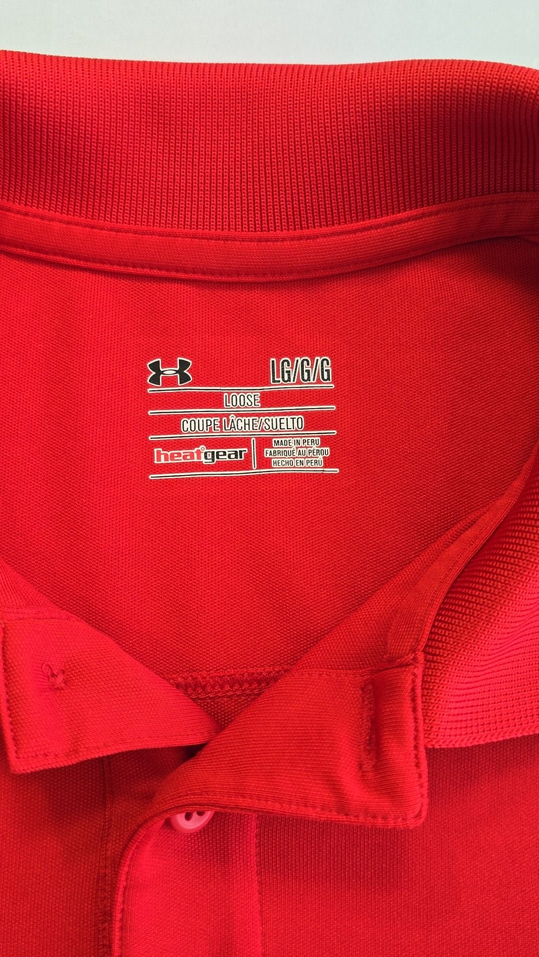 Under Armour Chicago Blackhawks HeatGear Polo Shirt Red Size Large 4