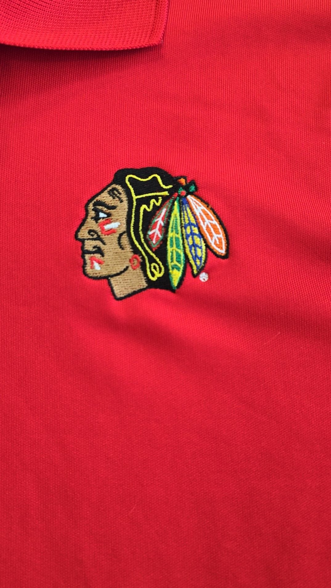 Under Armour Chicago Blackhawks HeatGear Polo Shirt Red Size Large 6