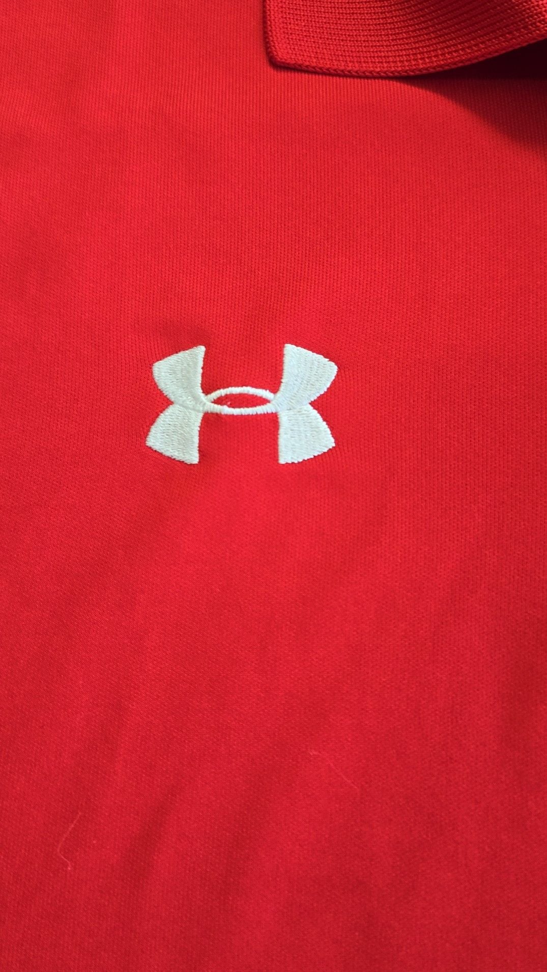 Under Armour Chicago Blackhawks HeatGear Polo Shirt Red Size Large 7