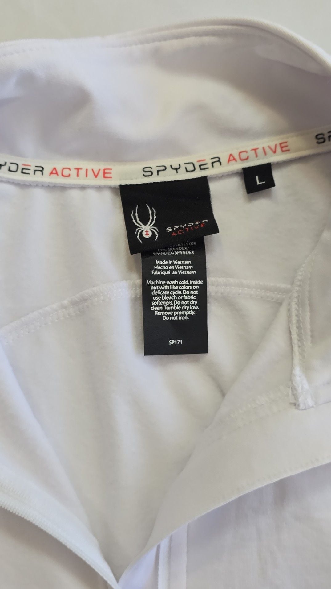 Spyder Active Women's White Quarter-Zip Long Sleeve Performance Top Size L 3