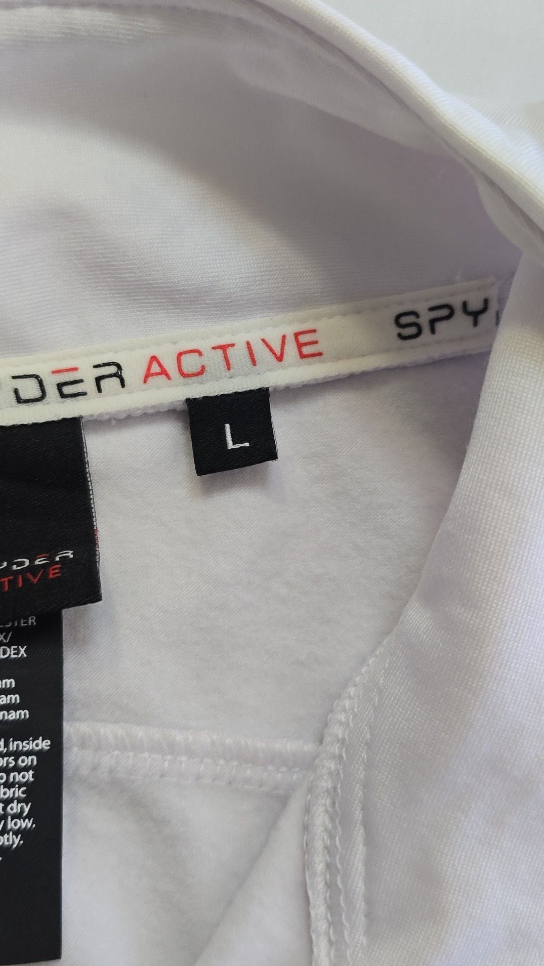 Spyder Active Women's White Quarter-Zip Long Sleeve Performance Top Size L 6