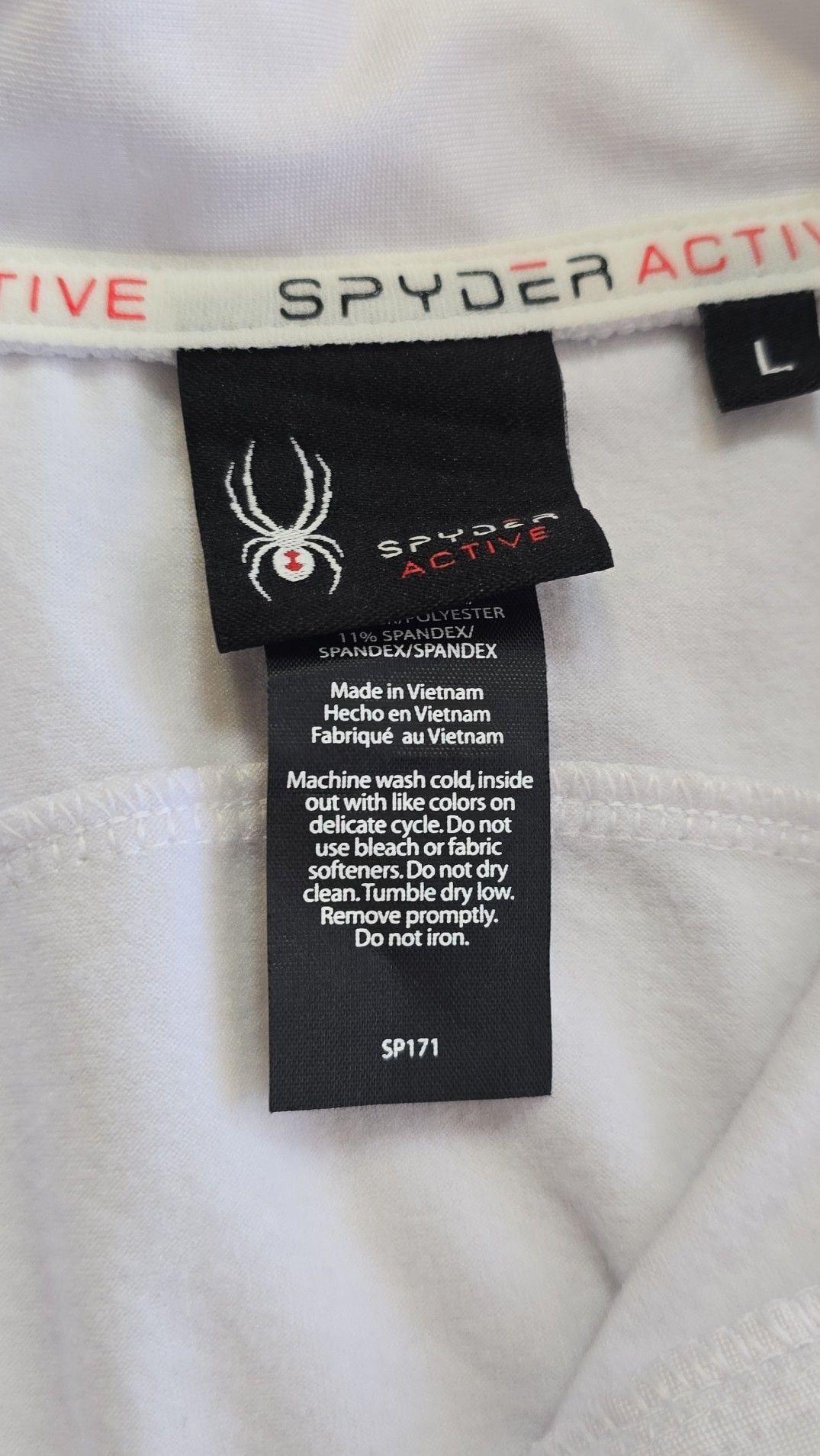 Spyder Active Women's White Quarter-Zip Long Sleeve Performance Top Size L 7