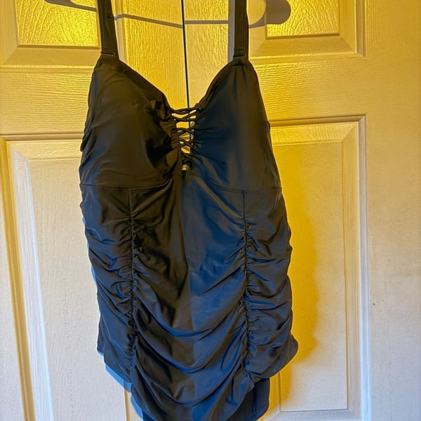 Torrid Black sexy Ruched One Piece Swimsuit Size 3 or 22 / 24
