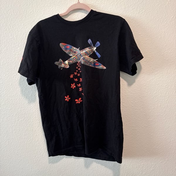 Billionaire Boys Club Camo Fighter Plane Flower Bomb Graphic T-Shirt