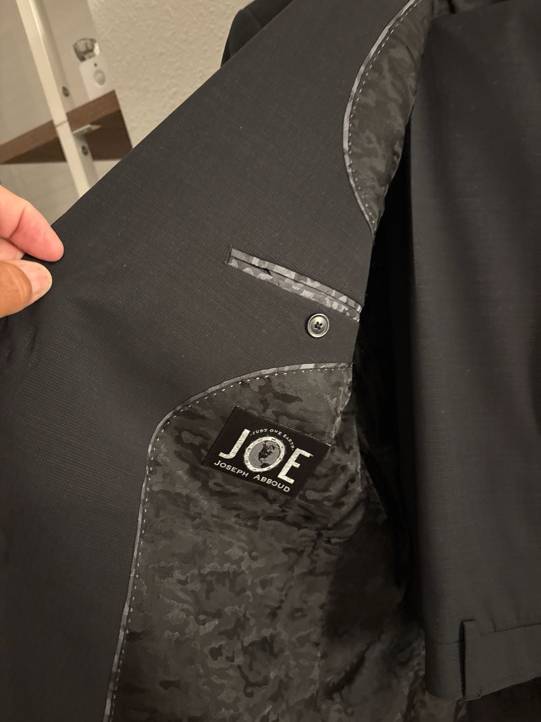 JOE Joseph Abboud Slim Fit Suit 46R Charcoal Wool Blend Pants 38x27” 2