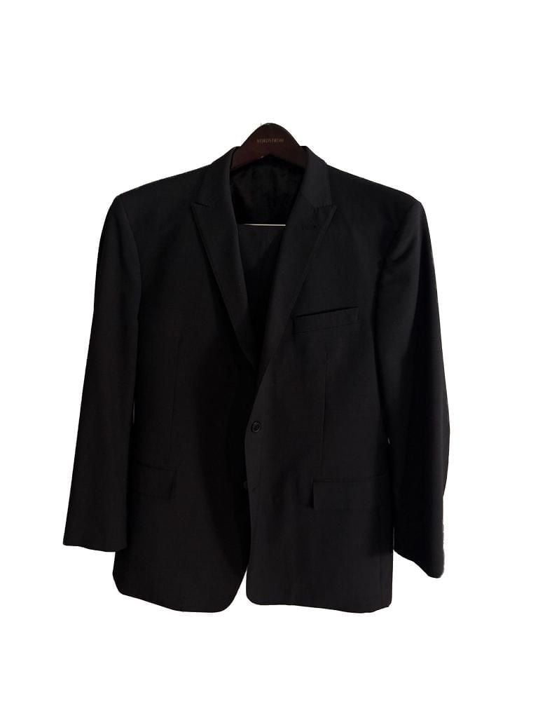 JOE Joseph Abboud Slim Fit Suit 46R Charcoal Wool Blend Pants 38x27” 1