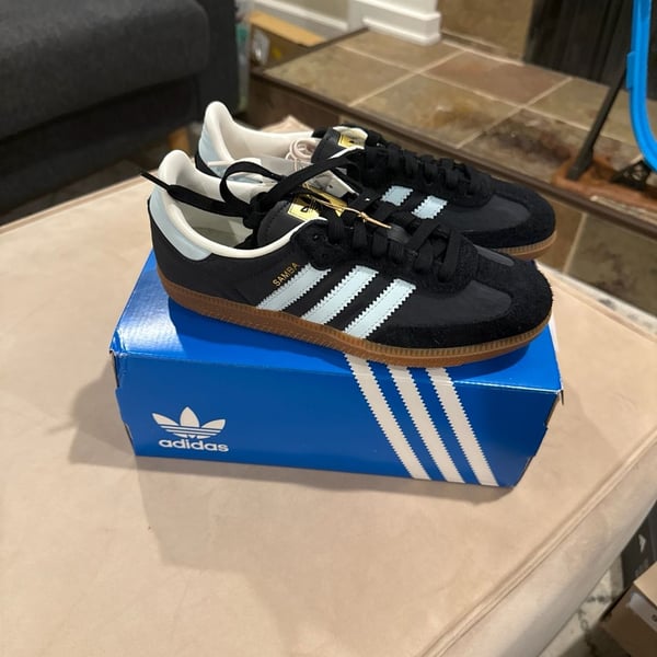 5.5W - Adidas Samba OG W Carbon Almost Blue Women's
