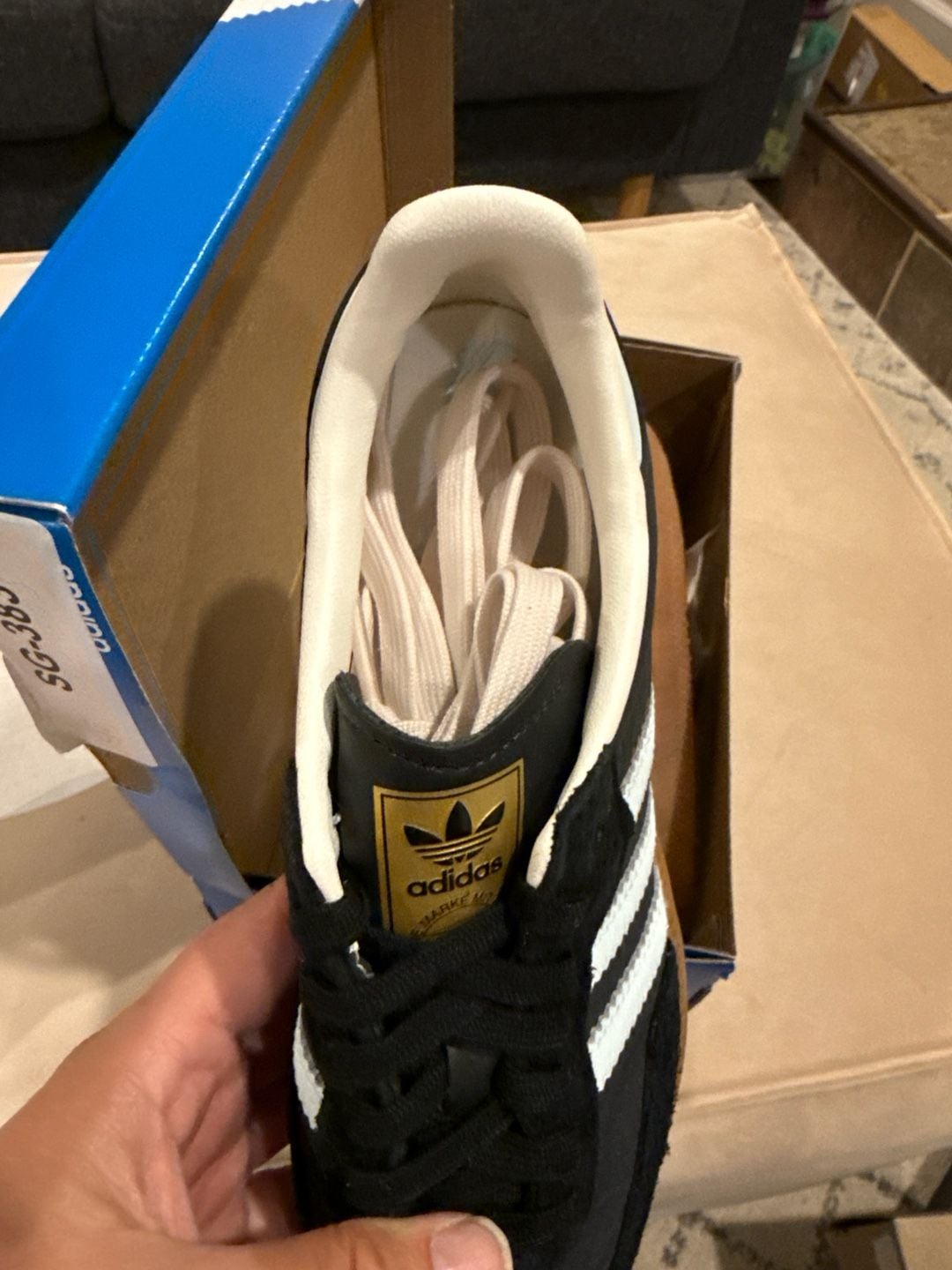 5.5W - Adidas Samba OG W Carbon Almost Blue Women's  7