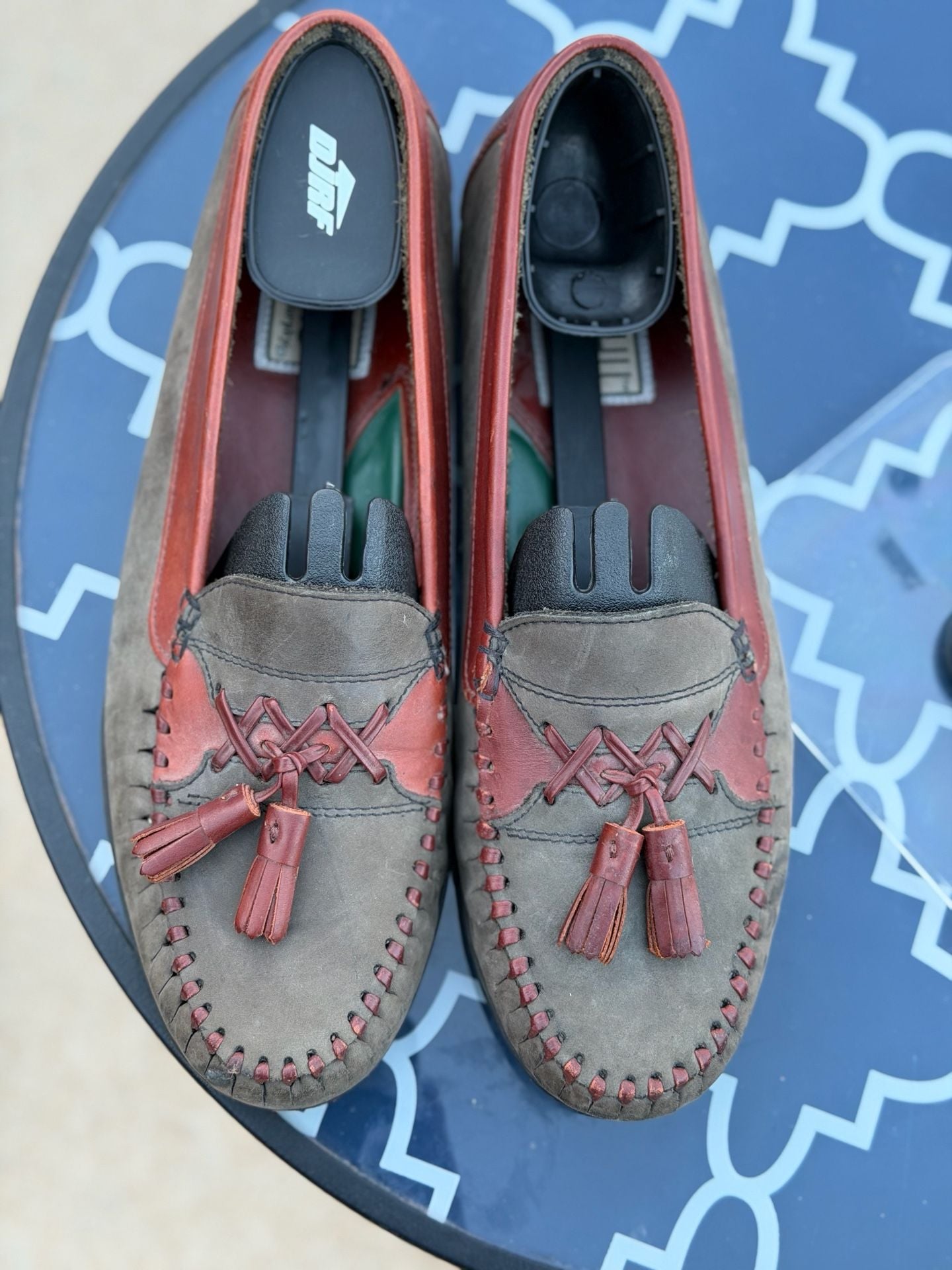Johnston & Murphy J. Murphy Men's Two-Tone Tassel Moc Toe Loafers Size 10.5 M 9