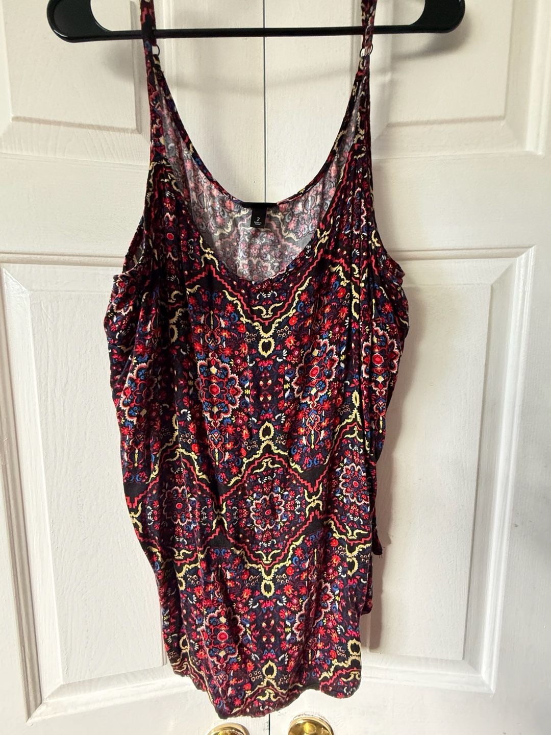 Torrid Boho Medallion Print Strappy Cami Tank Top Size 2 2