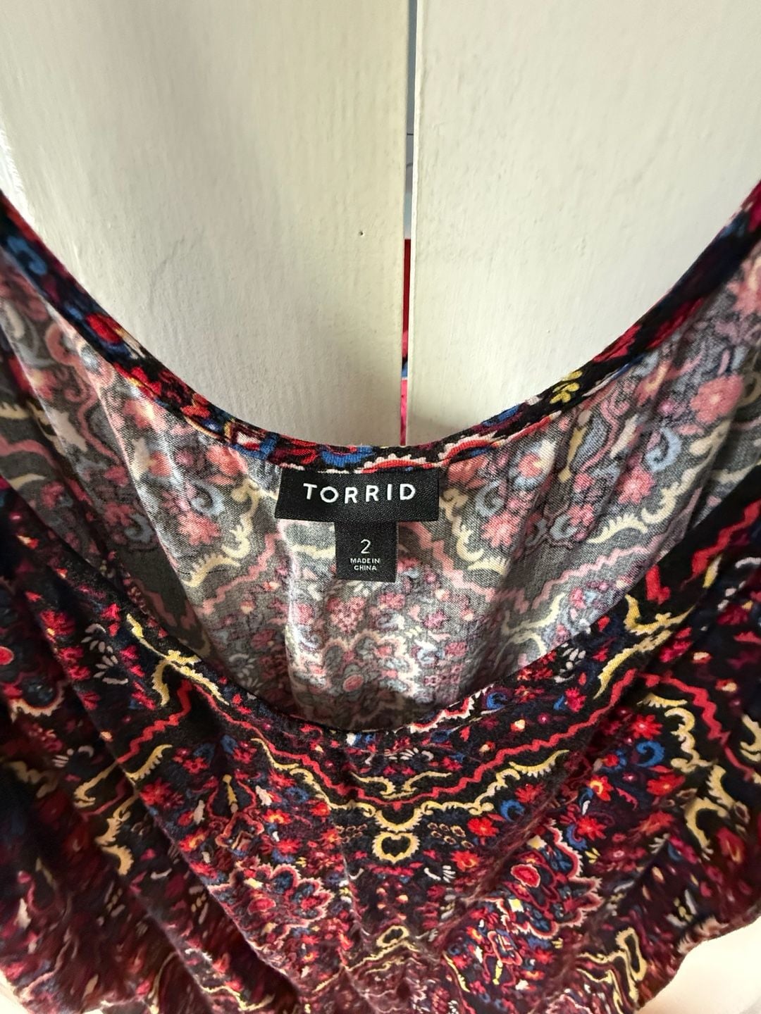 Torrid Boho Medallion Print Strappy Cami Tank Top Size 2 3