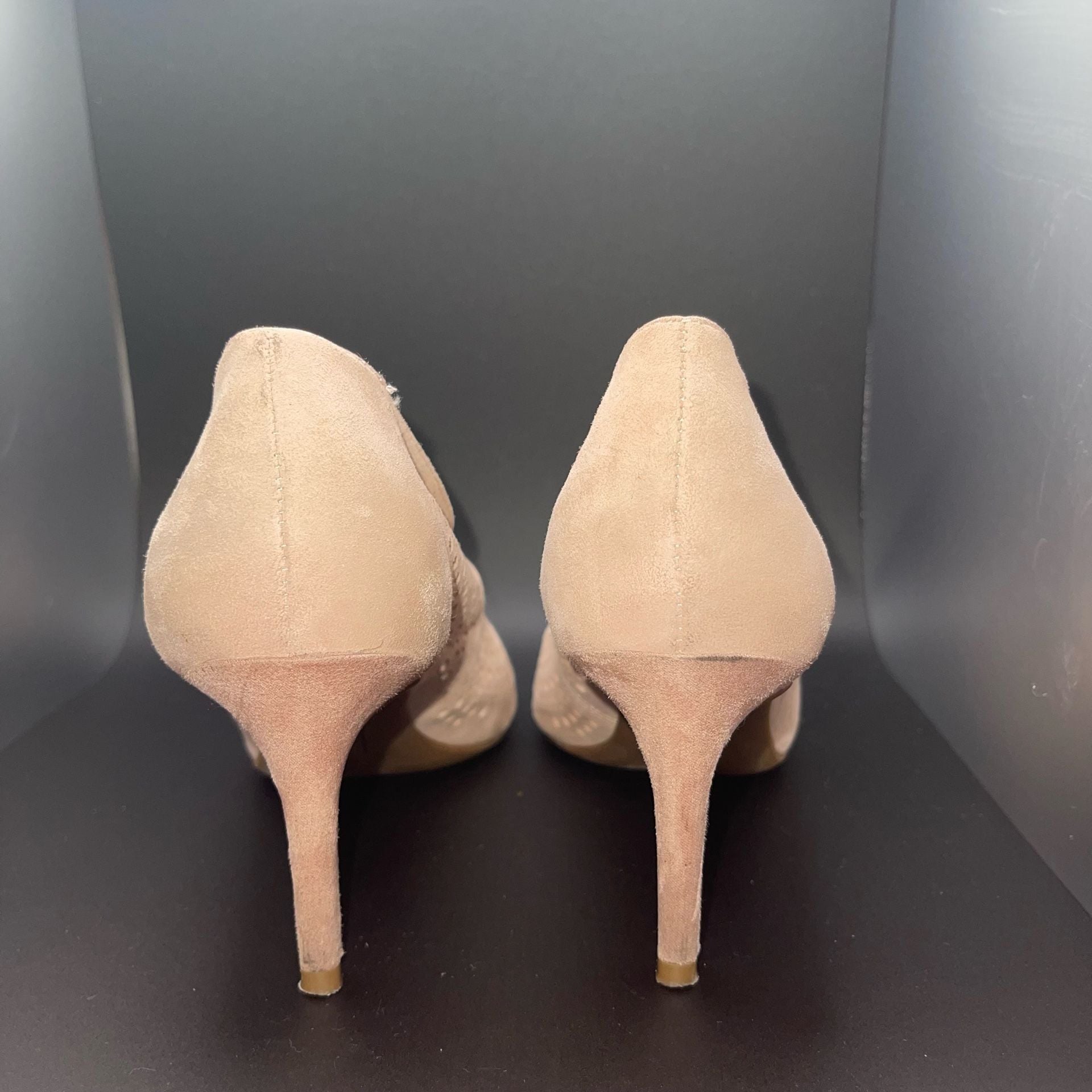 Alfani Step 'N Flex Perforated Pointed Toe Pumps Nude Size 6.5M 15